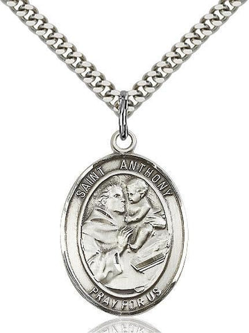 St. Anthony of Padua Sterling Silver Pendant - Gerken's Religious Supplies