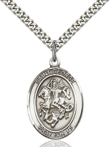 St. George Sterling Silver Pendant - Gerken's Religious Supplies