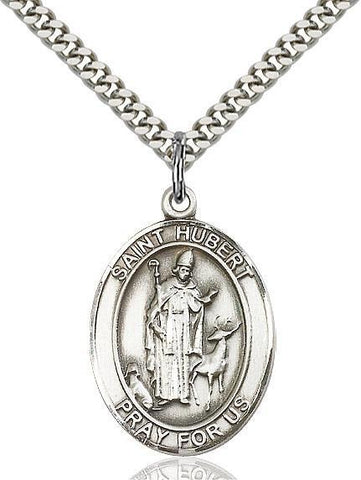 St. Hubert of Liege Sterling Silver Pendant - Gerken's Religious Supplies