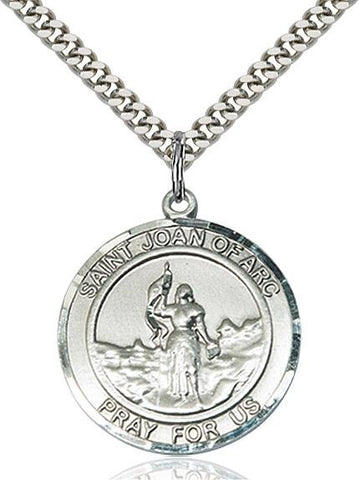 St. Joan of Arc Sterling Silver Pendant - Gerken's Religious Supplies
