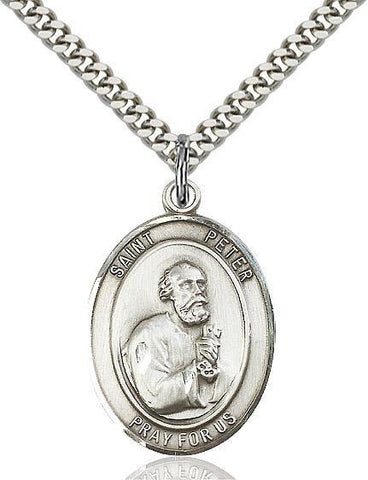 St. Peter the Apostle Sterling Silver Pendant - Gerken's Religious Supplies