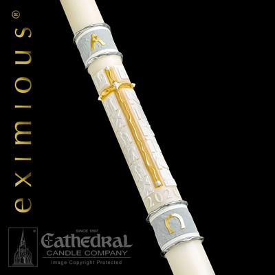 3-1/2" x 48" Way of the Cross Eximious Paschal Candle