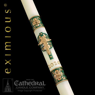 2-1/2" x 48" Christus Rex Eximious Paschal Candle