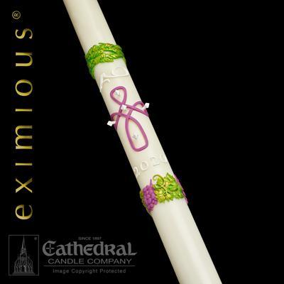 2-1/2" x 48" Remembrance Eximious Paschal Candle - Gerken's Religious Supplies