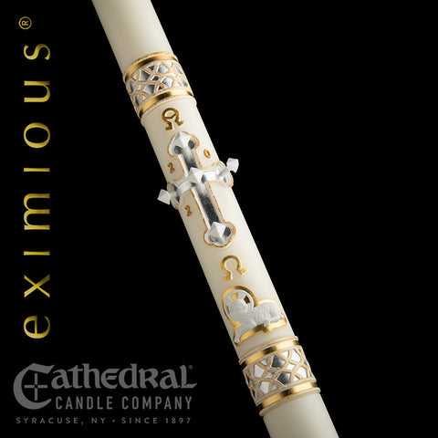 3" x 60" Merciful Lamb Eximious Paschal Candle