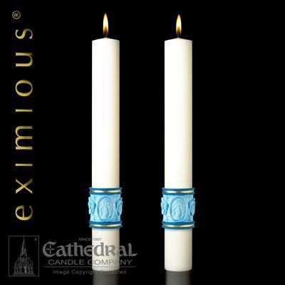 Most Holy Rosary Side Candles 2" X 17" - Gerken's Religious Supplies