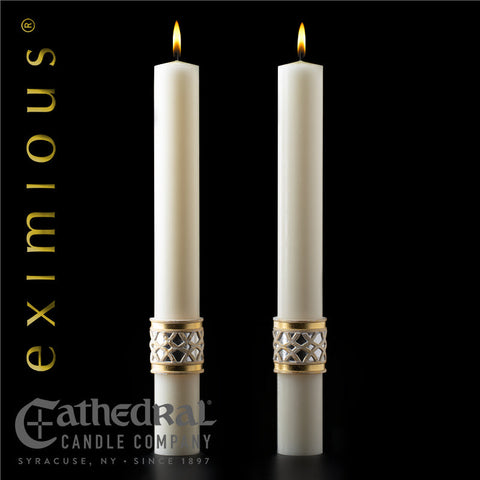 Merciful Lamb Side Candles 3" X 12" - Gerken's Religious Supplies
