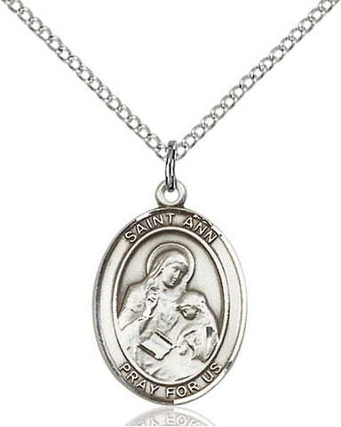 St. Ann Sterling Silver Pendant - Gerken's Religious Supplies