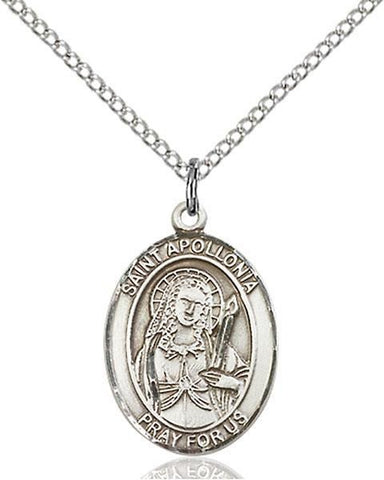 St. Apollonia Sterling Silver Pendant - Gerken's Religious Supplies
