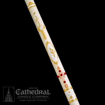2-1/16" x 42" Ornamented Paschal Candle