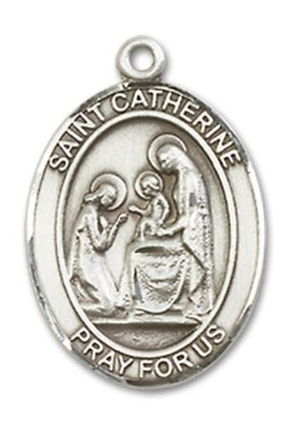 St. Catherine of Siena Sterling Silver Medal - Gerken's Religious Supplies