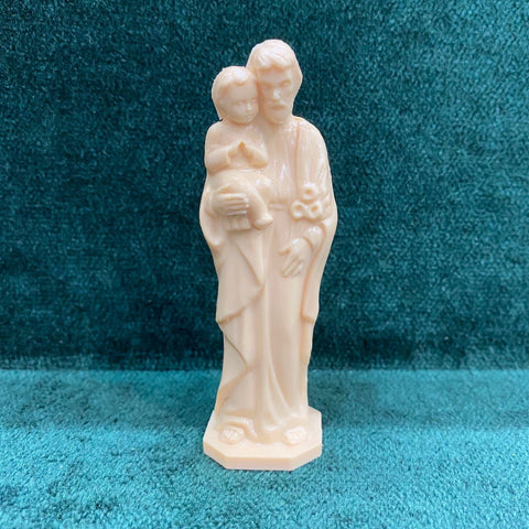 St. Joseph with Child 4" Tan Statue - Gerken's Religious Supplies