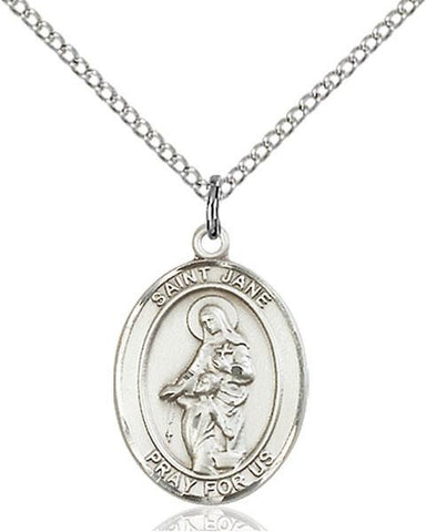 St. Jane of Valois Sterling Silver Pendant - Gerken's Religious Supplies