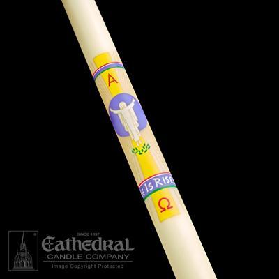 2" x 36" He Is Risen Paschal Candle
