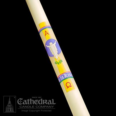 2-1/16" x 42" He Is Risen Paschal Candle