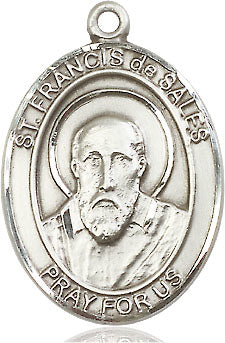 St. Francis de Sales Sterling Silver Medal - Gerken's Religious Supplies