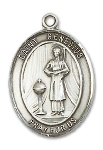St. Gensius of Rome Sterling Silver Medal