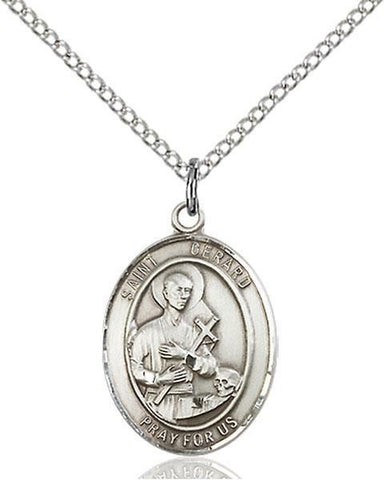 St. Gerard Majella Sterling Silver Pendant - Gerken's Religious Supplies
