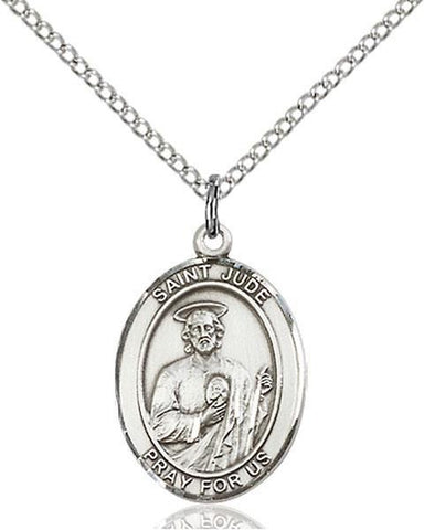 St. Jude Thaddeus Sterling Silver Pendant - Gerken's Religious Supplies