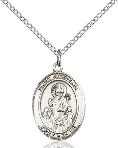 St. Nicholas Sterling Silver Pendant - Gerken's Religious Supplies
