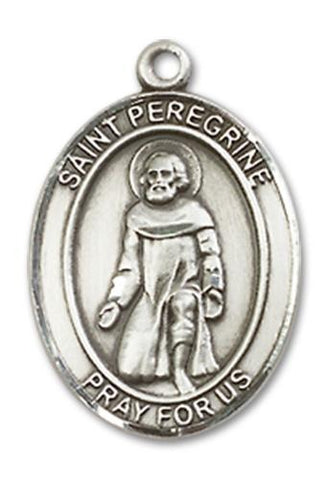 St. Peregrine Laziosi Sterling Silver Medal