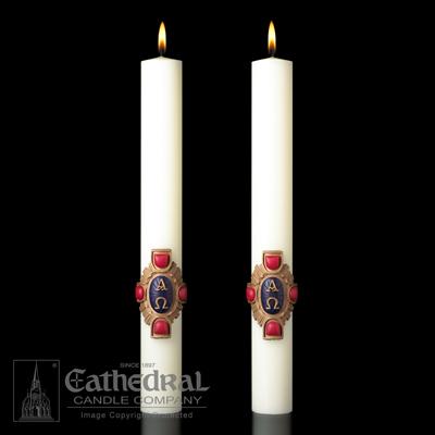 Christ Victorious Side Candles 2" X 17"