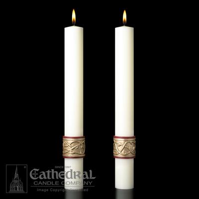 Sacred Heart Side Candles 1-1/2" X 17"