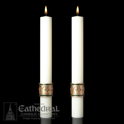 Cross of St Francis Side Candles 1-1/2" X 17" - Gerken's Religious Supplies