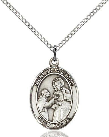 St. John of God Sterling Silver Pendant - Gerken's Religious Supplies