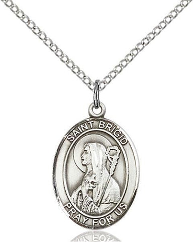 St. Brigid of Ireland Sterling Silver Pendant - Gerken's Religious Supplies