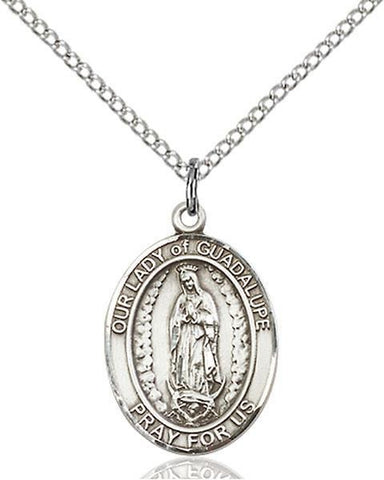 Our Lady of Guadalupe Sterling Silver Pendant - Gerken's Religious Supplies