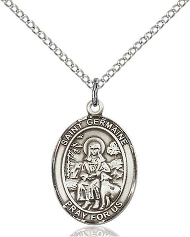 St. Germaine Cousin Sterling Silver Pendant - Gerken's Religious Supplies