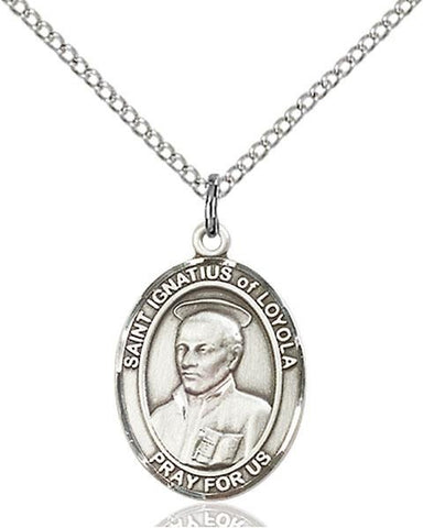 St. Ignatius of Loyola Sterling Silver Pendant - Gerken's Religious Supplies