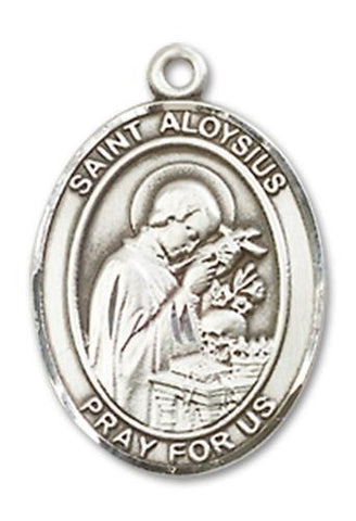 St. Aloysius Gonzaga Sterling Silver Medal - Gerken's Religious Supplies