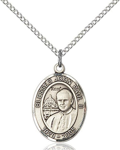St. John Paul II Sterling Silver Pendant - Gerken's Religious Supplies