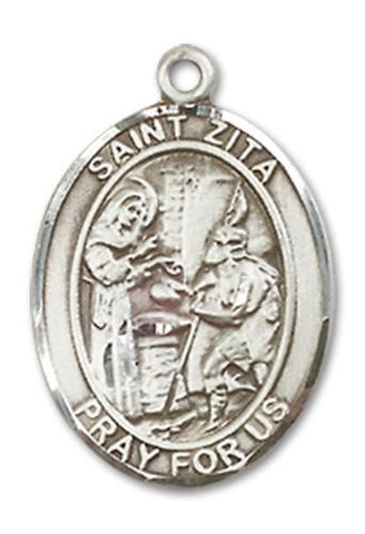 St. Zita Sterling Silver Medal - Gerken's Religious Supplies