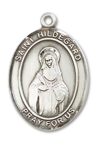 St. Hildegard Von Bingen Sterling Silver Medal - Gerken's Religious Supplies