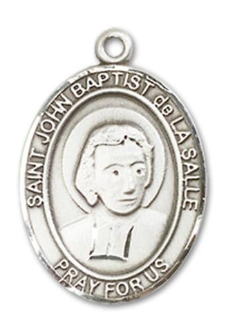 St. John Baptist de LaSalle Sterling Silver Medal - Gerken's Religious Supplies