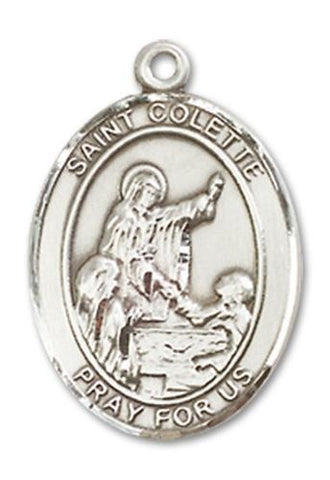 St. Colette Sterling Silver Medal - Gerken's Religious Supplies
