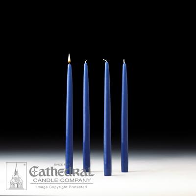 7/8" X 12" Home Advent Taper Candle Set (4 Blue) - Gerken's Religious Supplies