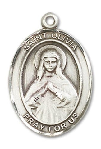 St. Olivia Sterling Silver Medal - Gerken's Religious Supplies