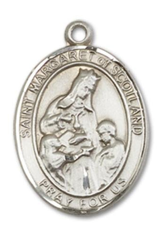 St. Margaret of Scotland Sterling Silver Medal - Gerken's Religious Supplies