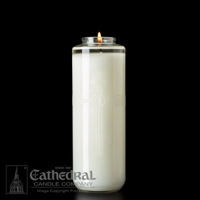 SacraLux 12% Beeswax Glass Sanctuary Candles - 8 Day