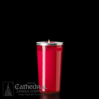 72 Hour Ruby Glass Chapel Lights - Paraffin