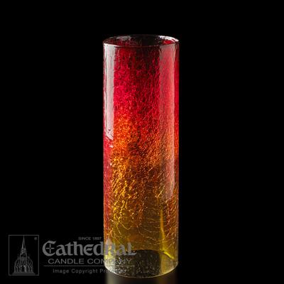 14 Day Crackle Cylinder Sanctuary Light Globe - Vintage - Gerken's Religious Supplies