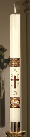 3" x 36" Agnus Dei Paschal Candle - Gerken's Religious Supplies