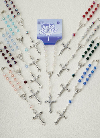 Crystal Auto Rosary - Gerken's Religious Supplies