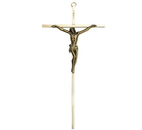 10" Gold-Plated Crucifix with Corpus - Gerken's Religious Supplies