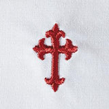 Fleur-De-Lis Red Cross Purificator - Poly/Cotton - Gerken's Religious Supplies