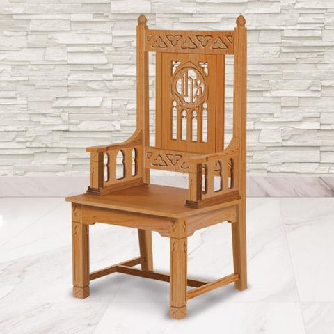 Florentine Collection Celebrant Chair - Oak - Gerken's Religious Supplies